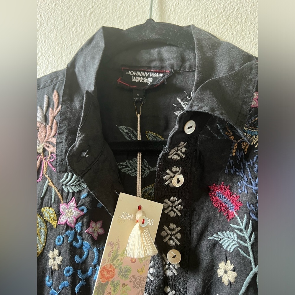 *SOLD*NWT JOHNNY WAS INDALO HENLEY KIMONO SLEEVE DRESS - Size Small - Picture 6 of 10
